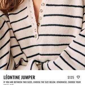 Leontine Striped Sweater - Ecru/Navy